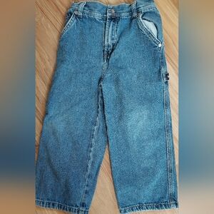 Nautica Carpenter Jeans Baby Boy 3T Blue Straight Denim Logo Pockets Zip READ!